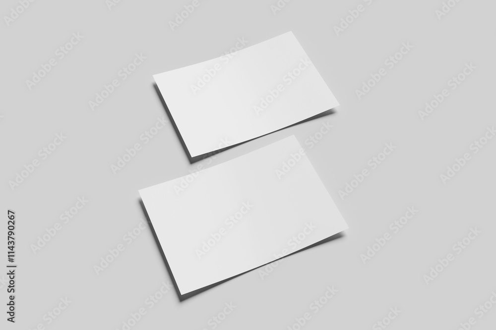 Blank A6 Postcard for mockup - rendering 3D Blank A6 Postcard for mockup - rendering 3D