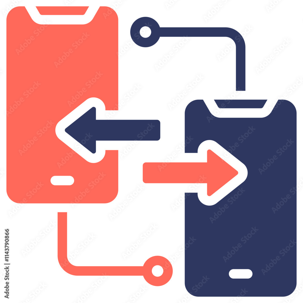 Mobile Data Synchronization Icon Mobile Data Synchronization Icon