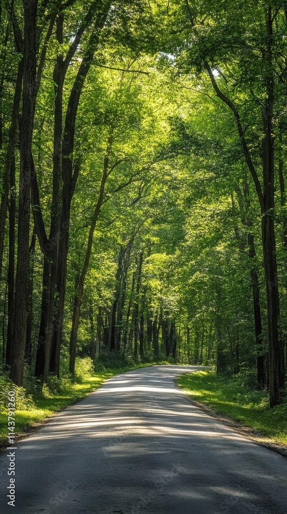 Scenic drive through Land Between the Lakes National Recreation Area in western Kentucky with lush greenery and rolling hills Scenic drive through Land Between the Lakes National Recreation Area in western Kentucky with lush greenery and rolling hills