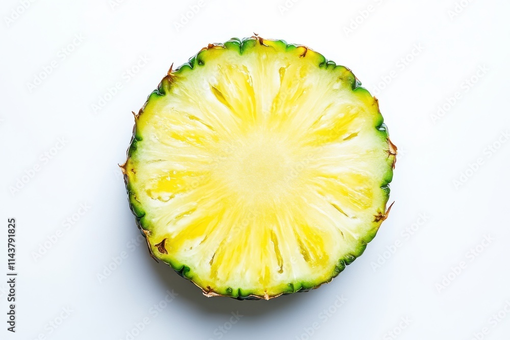 fresh slice pineapple on white background fresh slice pineapple on white background