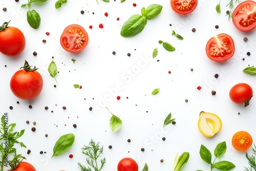 Wallpaper Mural Fresh vegetables on white background Healthy food concept Torontodigital.ca