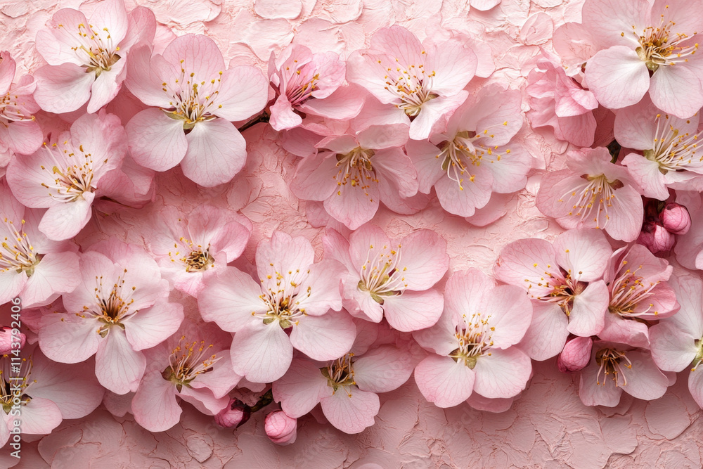 Obraz premium Spring Cherry Blossoms with Soft Pastel Background