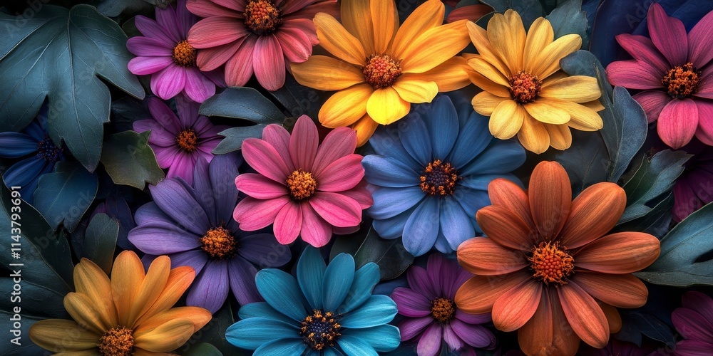 Vibrant colored flowers captured in a stunning digital image. This artistic representation showcases the beauty of colored flowers in a mesmerizing composition. Perfect for nature enthusiasts. Vibrant colored flowers captured in a stunning digital image. This artistic representation showcases the beauty of colored flowers in a mesmerizing composition. Perfect for nature enthusiasts.
