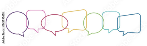 Speech chat bubble communication concept design vector illustration