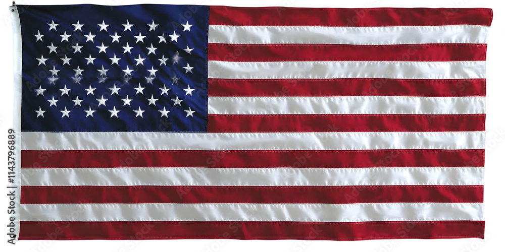 Fototapeta premium American Flag Image with Transparent Background