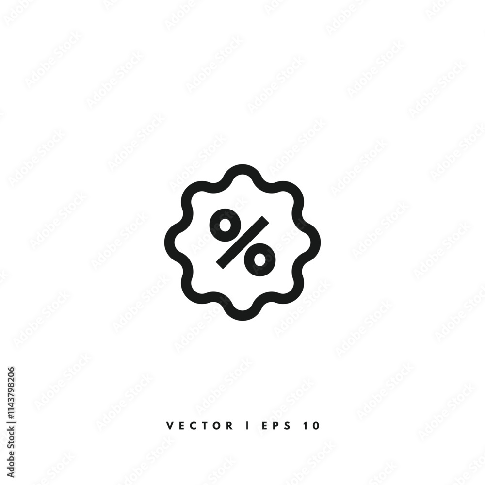 Discount Offer Icon. Editable Stroke Discount Offer Icon. Editable Stroke