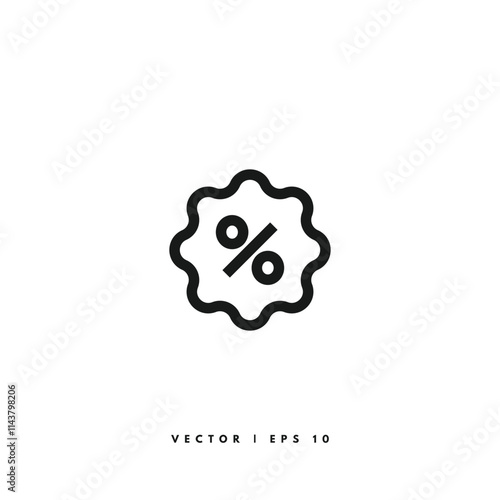 Discount Offer Icon. Editable Stroke