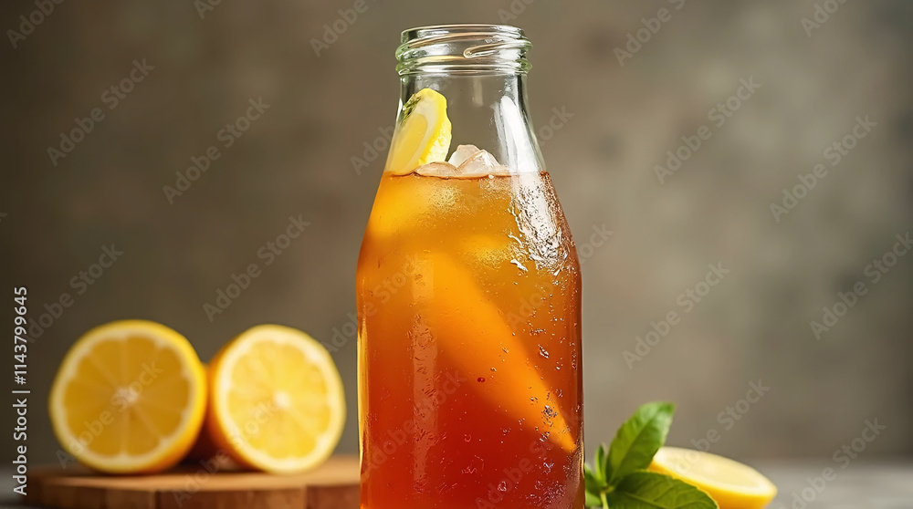 Iced lemon tea advertisement visual Iced lemon tea advertisement visual