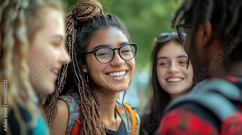 A diverse group of students participating in a cultural exchange program.
