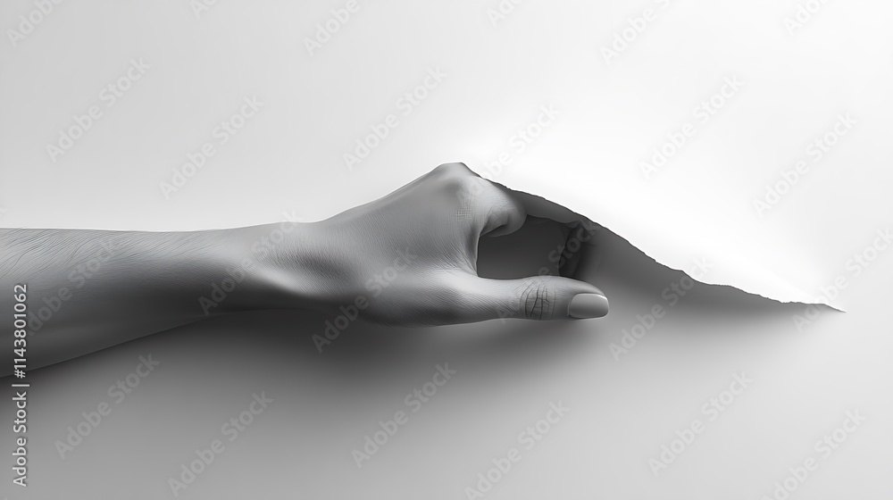 Hand peeling paper layer minimalistic setting conceptual art Hand peeling paper layer minimalistic setting conceptual art