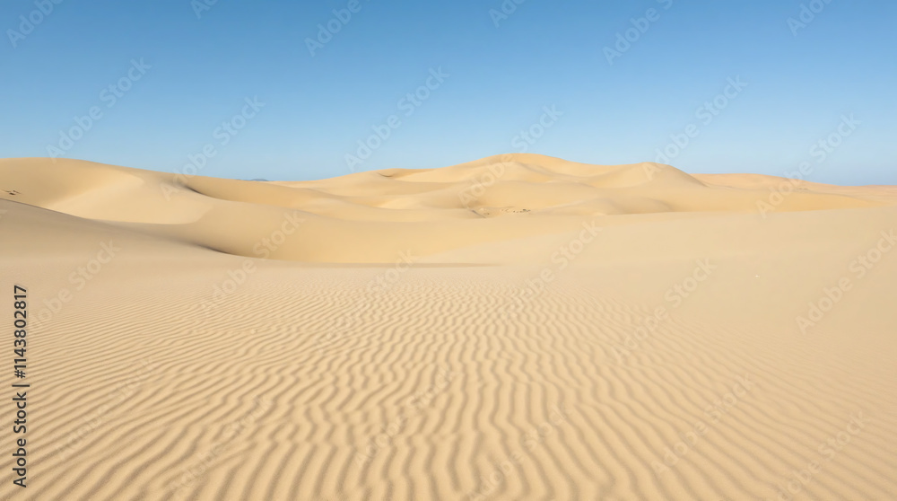 Blue sky, desert landscape, and sands Blue sky, desert landscape, and sands