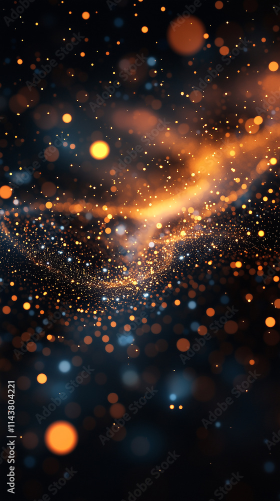 Obraz premium An abstract image of swirling cosmic dust and stardust, creating a dynamic and ethereal pattern.