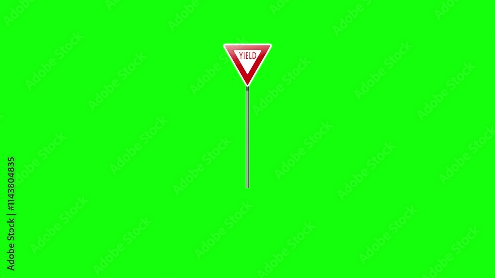Yield Sign Animation. Yield Sign video. Road signs animation. Yield Sign Animation. Yield Sign video. Road signs animation.