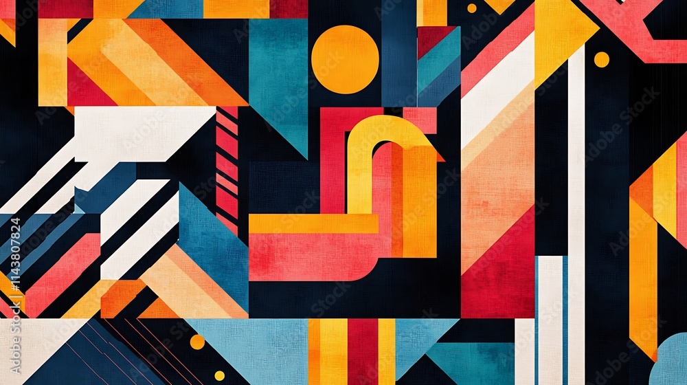 Abstract geometric colorful shapes pattern. Abstract geometric colorful shapes pattern.
