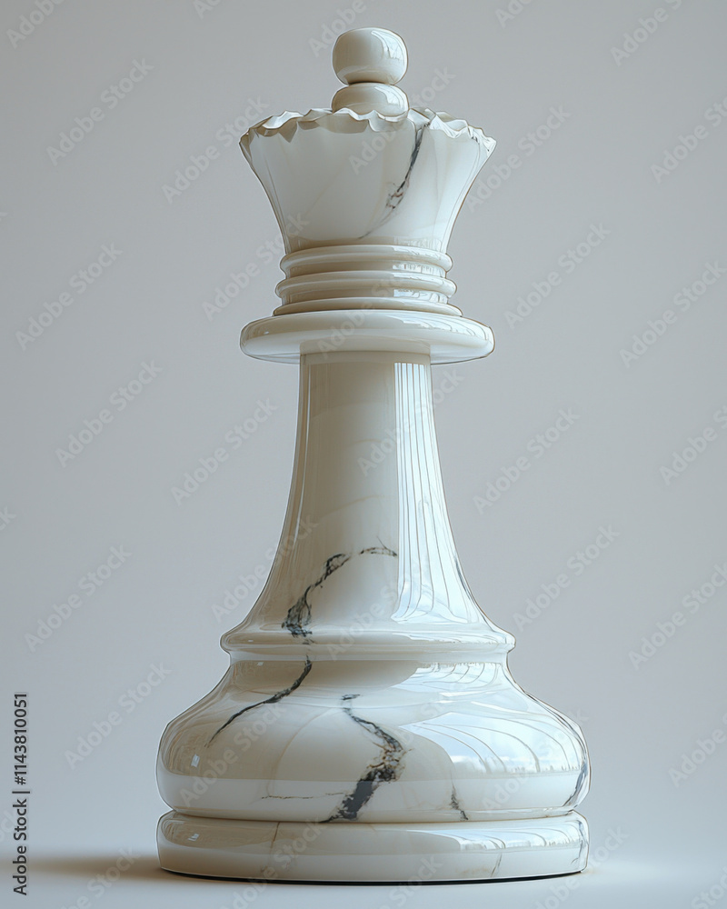 detailed 3D rendering of white chess king piece with elegant design detailed 3D rendering of white chess king piece with elegant design