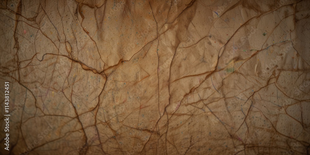 Fototapeta premium Brown textured surface with intricate vein like patterns