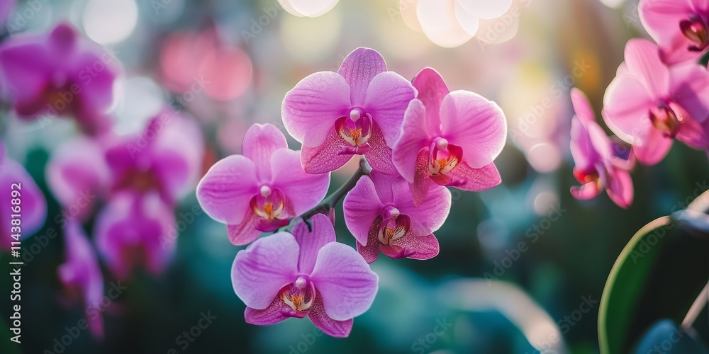 Selective focus close up of purple moth orchids, capturing the beauty of Phalaenopsis amabilis. This pink orchid thrives in the greenhouse, creating a stunning orchid background. Selective focus close up of purple moth orchids, capturing the beauty of Phalaenopsis amabilis. This pink orchid thrives in the greenhouse, creating a stunning orchid background.