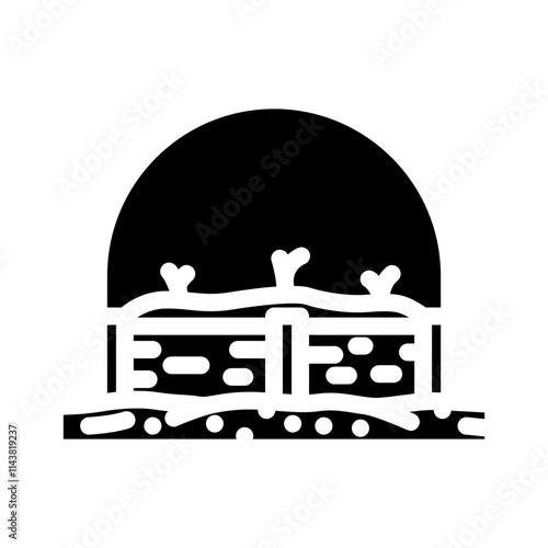 bed preparation garden maintenance glyph icon vector. bed preparation garden maintenance sign. isolated symbol illustration