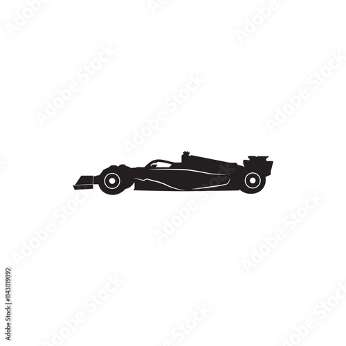 Racing car and formula race silhouette design vector illustration