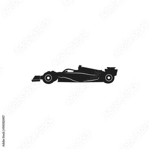 Racing car and formula race silhouette design vector illustration