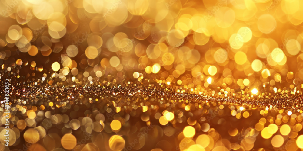 Golden Christmas Lights and Bokeh Background,Generated By Ai Golden Christmas Lights and Bokeh Background,Generated By Ai