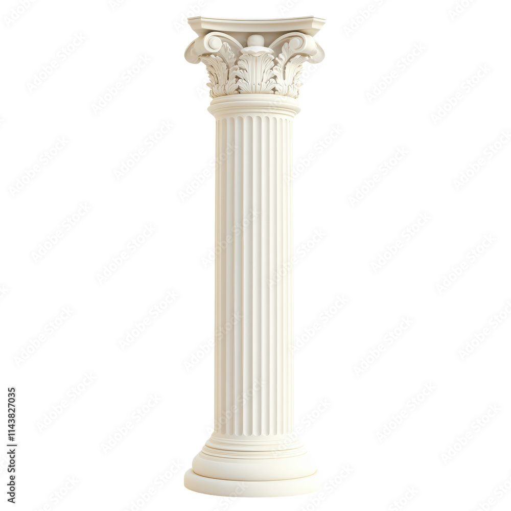Isolated Column on White Background for Architectural and Design Projects and transparent background Isolated Column on White Background for Architectural and Design Projects and transparent background