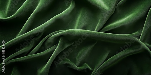 Wallpaper Mural Soft and smooth green velvet fabric texture serves as an elegant background. This green fabric background provides ample space for text, showcasing the rich texture of the green velvet material. Torontodigital.ca