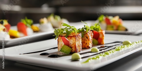 Culinary creations take center stage, showcasing exquisite masterpieces on plates that highlight the art of food presentation and the creativity behind culinary creations.