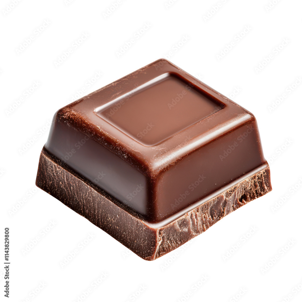 Delicious Chocolate Cube Isolated on White Background for Presentations and Promotional Materials and transparent background Delicious Chocolate Cube Isolated on White Background for Presentations and Promotional Materials and transparent background