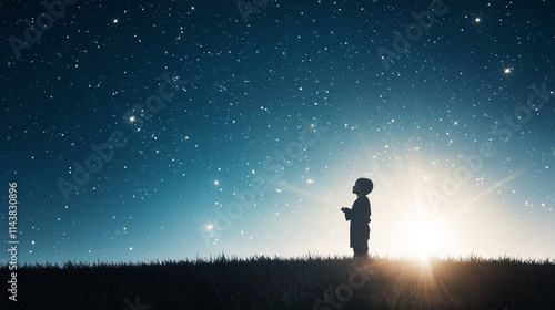 Child Gazing at the Cosmos:...