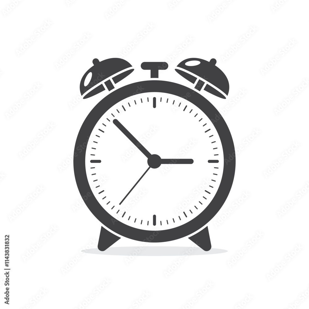 Clock icon in flat style. Round watch vector illustration on isolated background. Timer sign business concept. Clock icon in flat style. Round watch vector illustration on isolated background. Timer sign business concept.