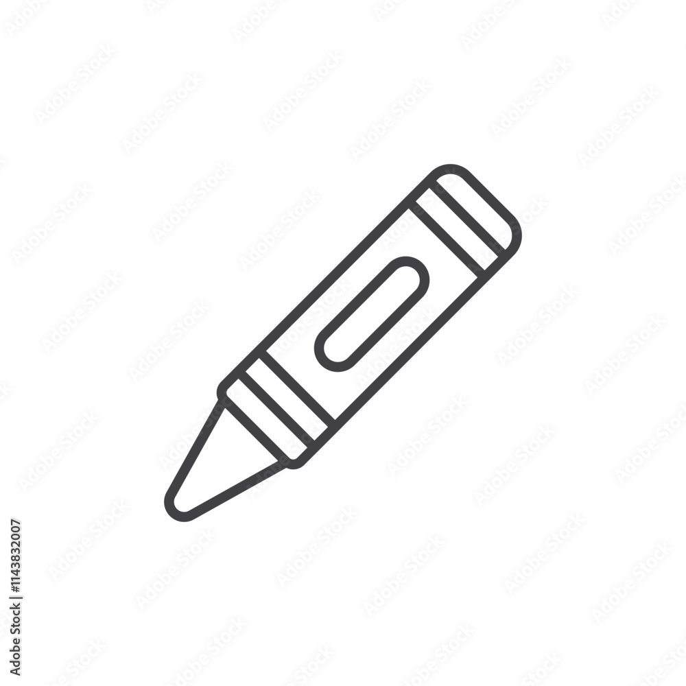 Office stationery crayon icon in flat style. Pencil vector illustration on isolated background. Felt pen, marker sign business concept. Office stationery crayon icon in flat style. Pencil vector illustration on isolated background. Felt pen, marker sign business concept.