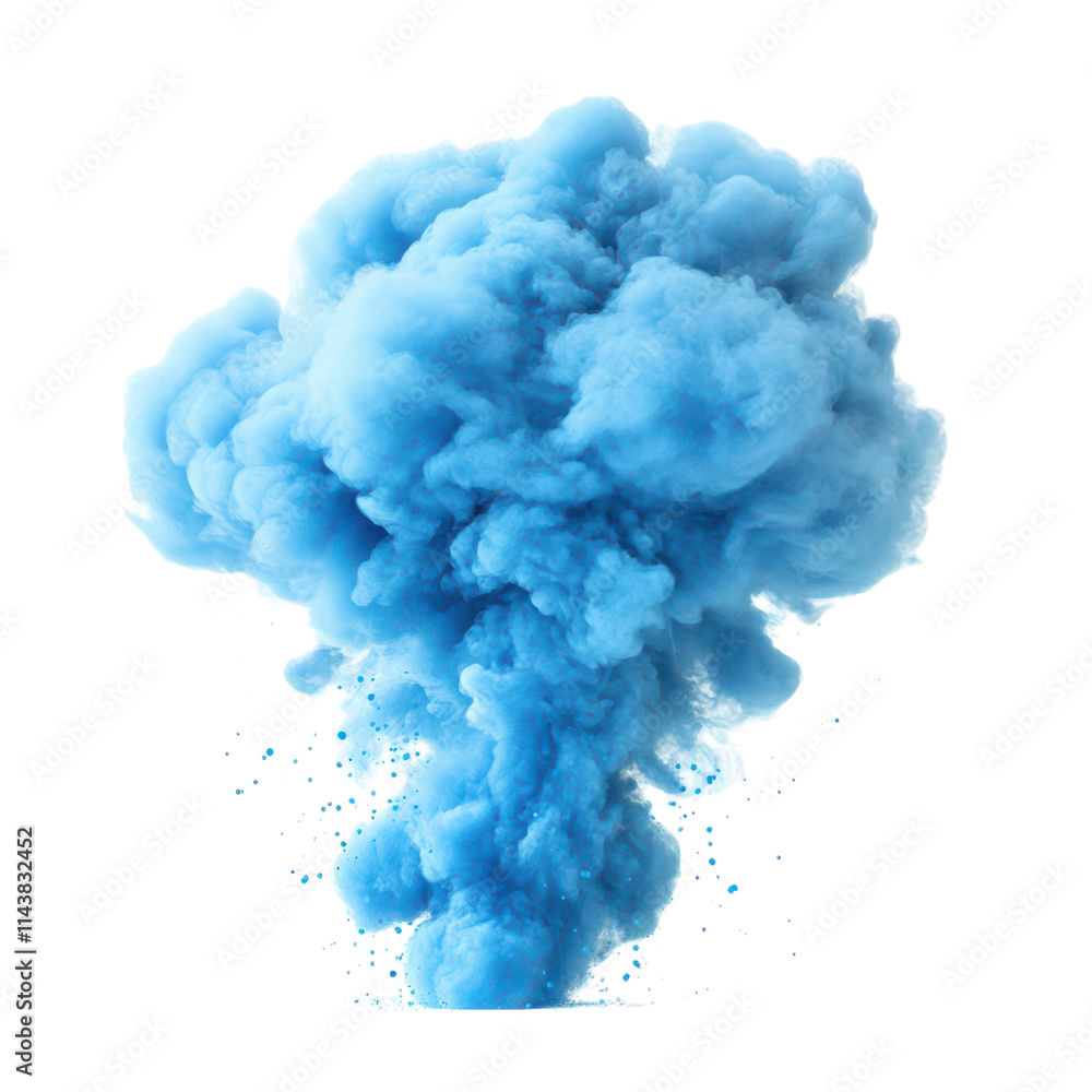 Cyan Blue Smoke Cloud Isolated On White Background For Creative Designs and Artwork and transparent background Cyan Blue Smoke Cloud Isolated On White Background For Creative Designs and Artwork and transparent background