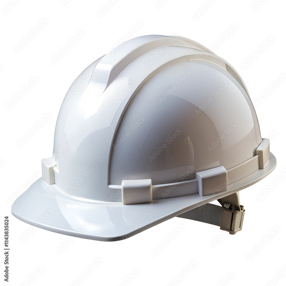 Construction safety white helmet isolated on transparent background Construction safety white helmet isolated on transparent background