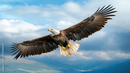 Wallpaper Mural Majestic bald eagle in flight against a dramatic sky. Torontodigital.ca