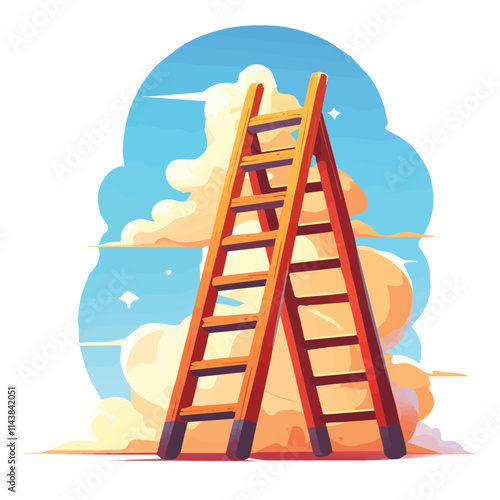 Vector ladder illustration for motion graphics