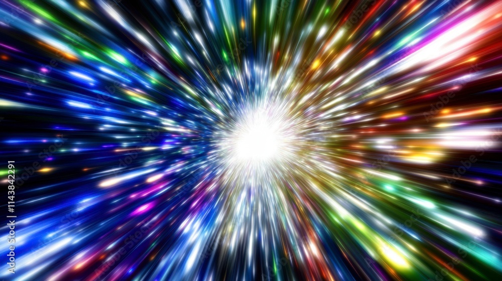 Stunning Abstract Colorful Light Burst Design Stunning Abstract Colorful Light Burst Design