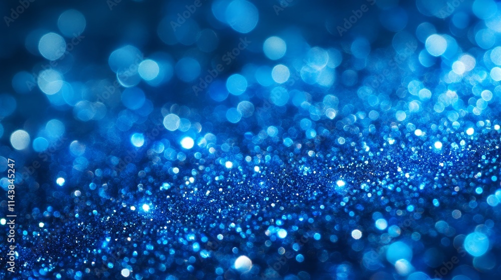 Sapphire Glitter Bokeh Background With Bright Blue Sparkling Lights Creating Magical Festive Atmosphere Sapphire Glitter Bokeh Background With Bright Blue Sparkling Lights Creating Magical Festive Atmosphere