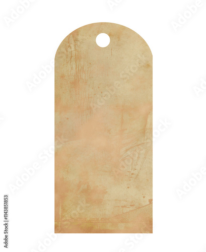 hang tag brown paper with cut out hole photo