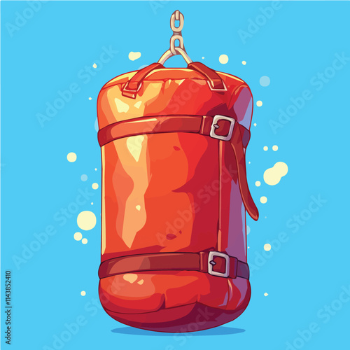 Vector illustration of a sports punching bag