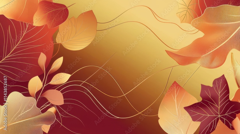 Fototapeta premium Autumnal Leaf Art: A Stunning Display of Nature's Beauty