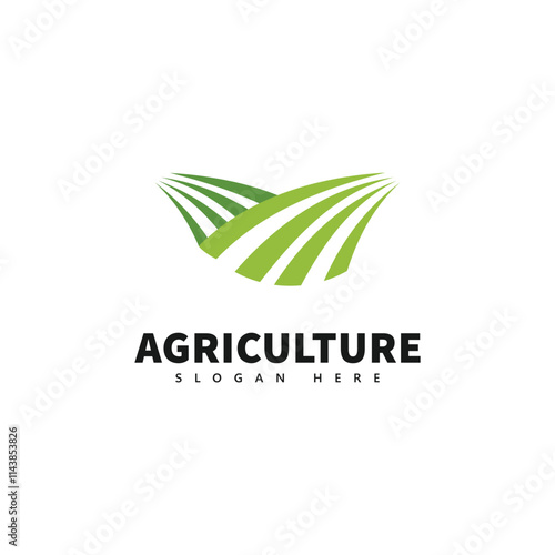 Agriculture Logo, farm land logo design template vector.