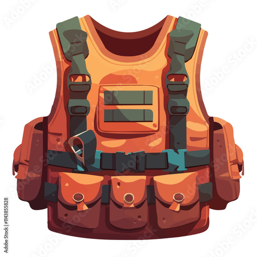 Vector illustration of a hunter's vest for motion graphics