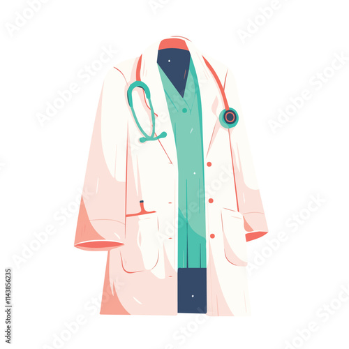 Vector and illustration of a hospital nurse and nursing uniform