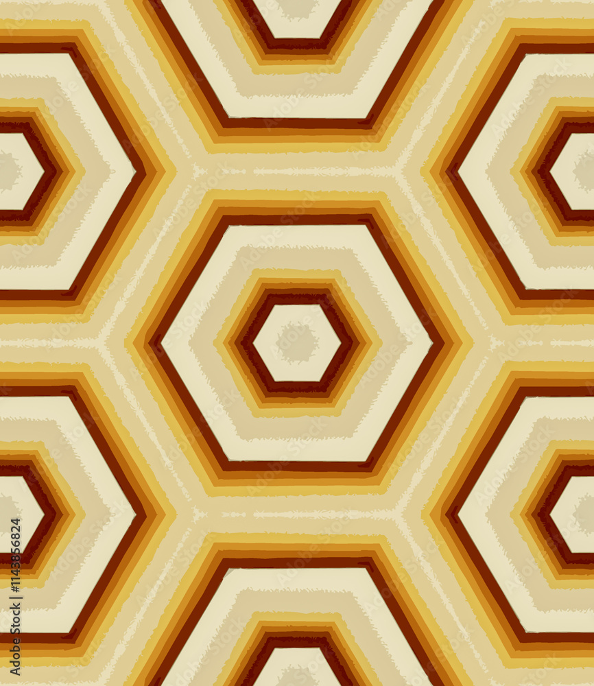 Fototapeta premium Abstract Seamless geometric pattern on beige and brown background for fabric banners home decor surface design packaging