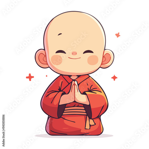 Vector Buddhist character illustration