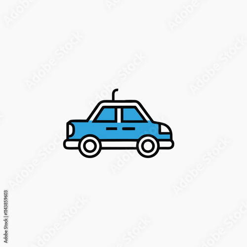 Police car icon. Cartoon of police flasher vector icon for web design isolated on a white background