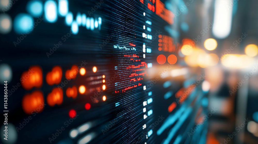 A close-up view of a digital display showcasing vibrant binary code and data patterns, representing technology and data visualization. A close-up view of a digital display showcasing vibrant binary code and data patterns, representing technology and data visualization.
