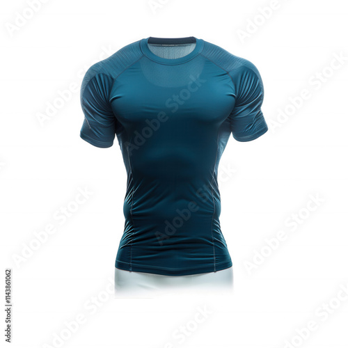 Teal Compression Athletic Top for Intense Workouts photo