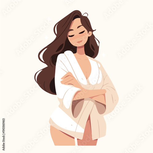 Vector illustration of a woman in a yoga pose for motion graphics and animation
